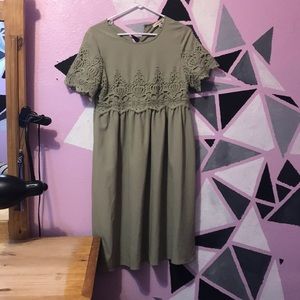 Green church dress
